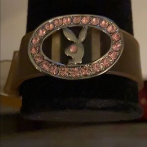 Playboy Rubber and Stainless steel bracelet